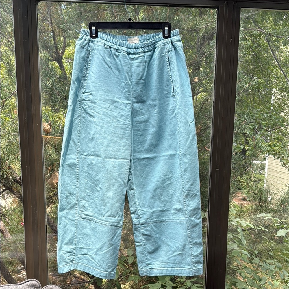 Anthropologie Pilcro Light Blue Wide-Leg cropped Pants